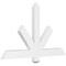 Ekena Millwork Kennewick Architectural Grade PVC Gable Bracket, 48"W x 28"H x 2"D x 4"F, 14/12 Pitch GBP048X28X0204KEN00 - alternate 1